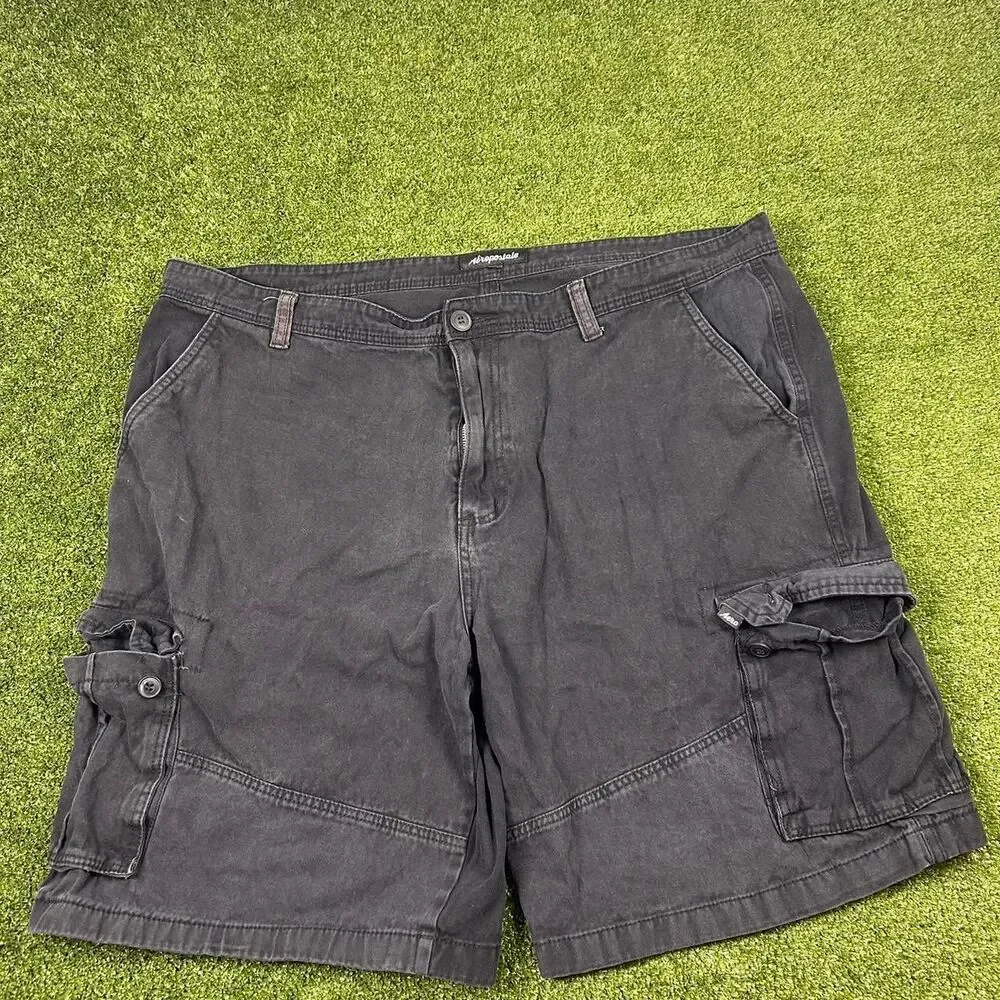 Aeropostale Men's Black and Navy Shorts
